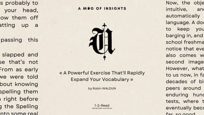 A Powerful Exercise That'll Rapidly Expand Your Vocabulary