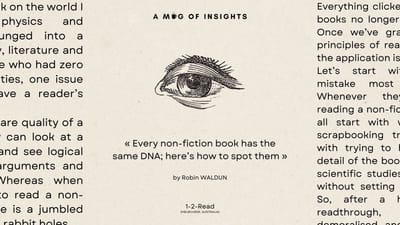 Every non-fiction book has the same DNA; here’s how to spot them