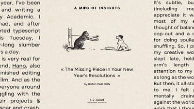 The Missing Piece In Your New Year's Resolutions