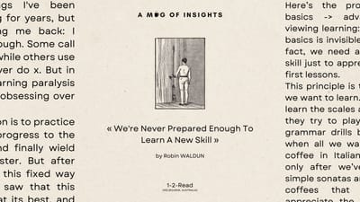 We're Never Prepared Enough To Learn A New Skill