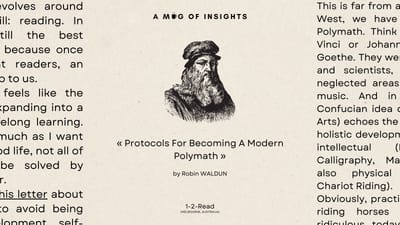 Protocols For Becoming A Modern Polymath