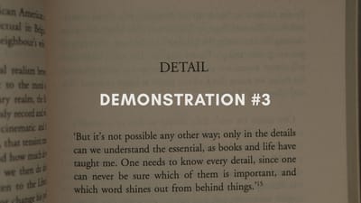 Demonstration #3: An Analysis Guide For Getting The Most Out of Fiction