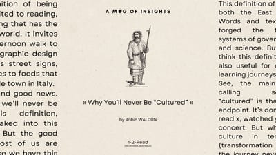 Why You'll Never Be "Cultured"