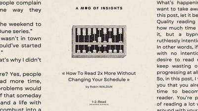 How To Read 2x More Without Changing Your Schedule