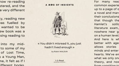 You didn't misread it, you just hadn't lived enough