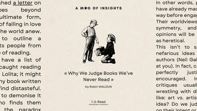 Why We Judge Books We've Never Read