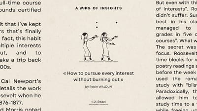 How to pursue every interest without burning out