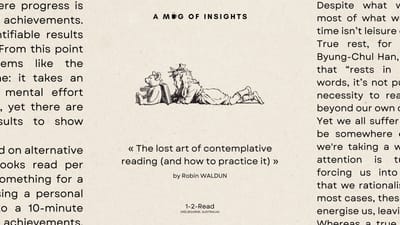 The lost art of contemplative reading (and how to practice it)